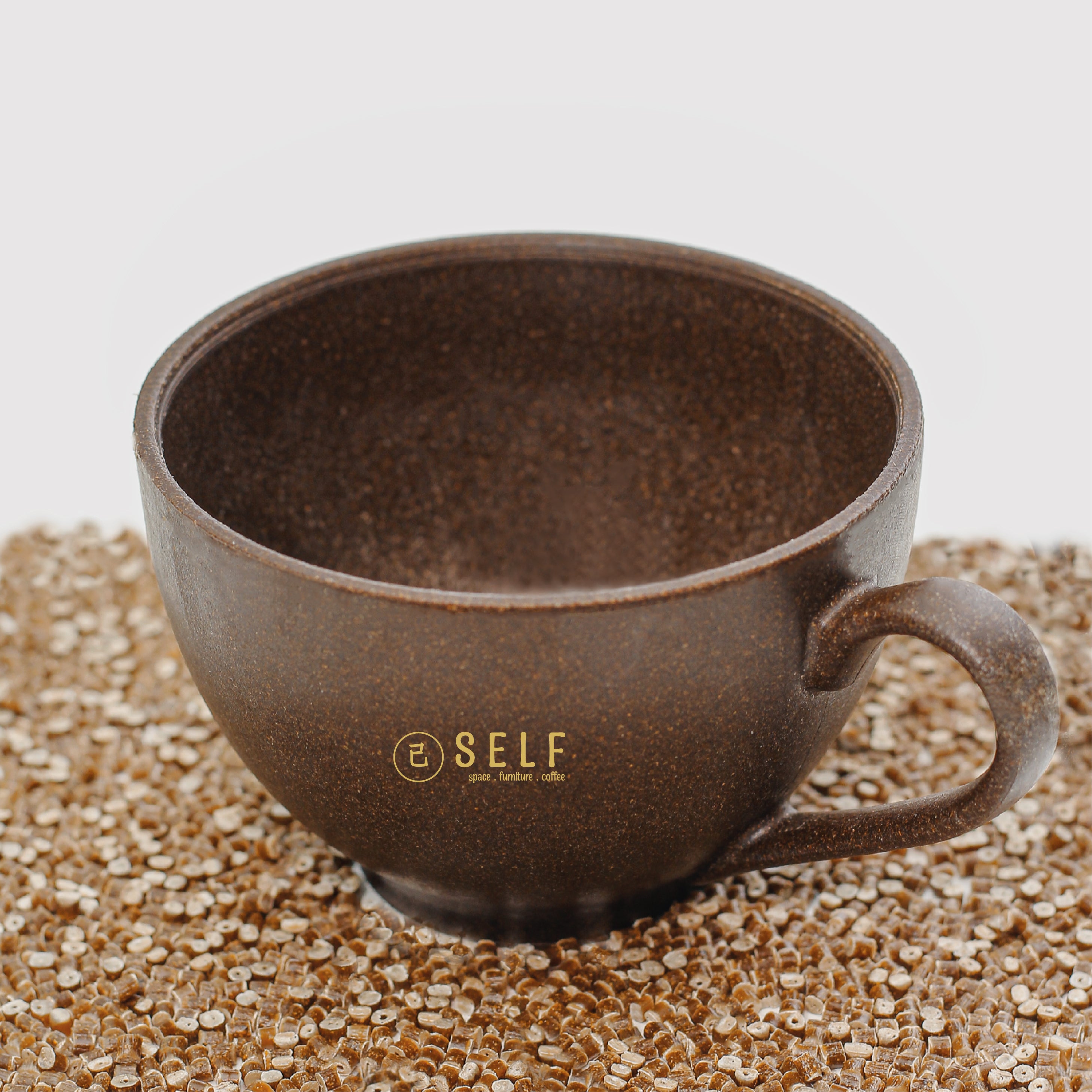 Reusable Coffee Cup Travel Mug Made with coffee grounds-300ml【Biodegradable  PLA】 - Shop zhalabo Mugs - Pinkoi